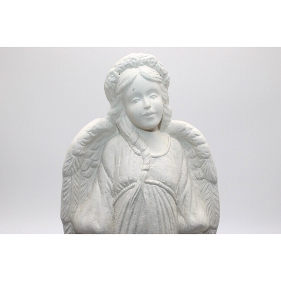 VTG Ceramic Bisque ANGEL 13.5" ready to paint Christmas Holiday Decor - Picture 2 of 8